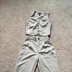 Streetwear Society Tan Vest and Trousers Set